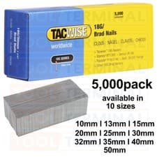 Image of Tacwise 18G Gauge Brad Nails 10,13,15,20,25,30,32,35,40,50mm For Air Nail Gun