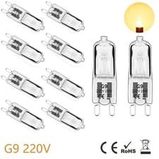 Image of 10PCS G9 Halogen Bulbs 25W 20W 40W 60W Warm White Filament Lamp Replace Bulb