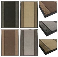 Image of JVL Miracle Striped Machine Wash Barrier Door Floor Mat, 40x60cm And 60x90cm New