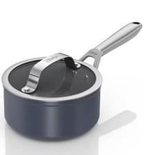 Image of Ninja CW30216UKMM ZEROSTICK Ceramic Pro 16cm Saucepan - Midnight Blue