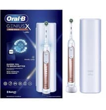 Image of Oral-B Genius X Electric Toothbrush, 6 Modes & Travel Case - Rose Gold