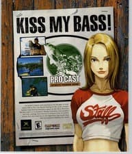 Image of 2003 Pro Cast Sports Fishing Game Xbox Video Game Art Vintage Print Ad Poster