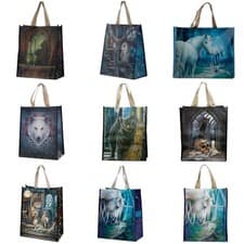 Image of Lisa Parker Licensed Designer Reusable Shopping Bag - Wolf - Unicorn - Dragon