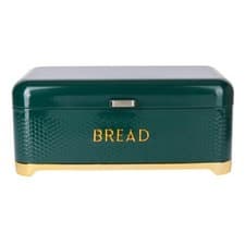 Image of KitchenCraft Lovello Textured Large Bread Bin, Hunter Green
