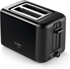 Image of Bosch DesignLine 2-Slice Toaster, Stainless Steel, 970 W, Black - TAT3P423GB