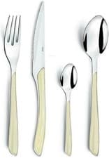 Image of AMEFA STAINLESS STEEL CUTLERY SET ECLAT CREAM / IVORY 16 PIECE 4 PERSON **NEW**