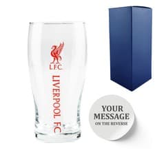 Image of Engraved Liverpool 20oz Tulip Pint Glass, Gift Boxed