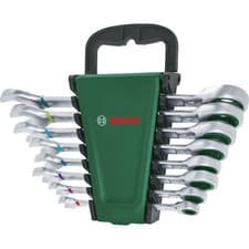 Image of Bosch 8 Piece Ratchet Combination Spanner Set