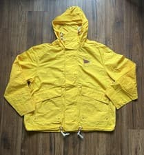 Image of POLO RALPH LAUREN YELLOW LINED WINDBREAKER JACKET SIZE:L