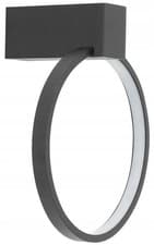 Image of Black 9W LED 4000K Wall Light, Modern Home Office Luminaire