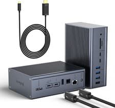 Image of Dolovo Thunderbolt 3 Docking Station Dual 4K 16 in 1 Universal Laptop Dock