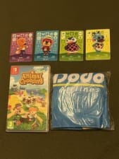 Image of Animal Crossing New Horizons Switch Game, Amiibo Cards & Reusable Shopping Bag