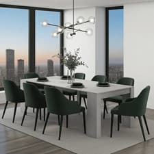 Image of Large Extending Dining Table 5 Position 51-237cm Grey or Oak 10 Seat