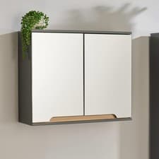 Image of Bathroom Cabinet Wall Mounted Mirrored Vanity Storage Organiser Cupboard Unit