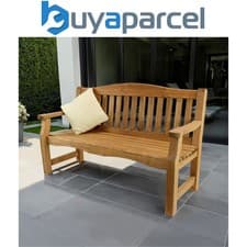 Image of Zest Lara Wooden Garden Park Patio Bench Seat 3 Seater 1.6m