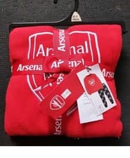 Image of Arsenal Boys Pyjamas Long Sleeves Cosy Red/Black Size 10-11years Chest29/W26 New