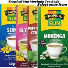 Image of Tropical Sun Moringa Tea Bags Natural Plant Based Infusion Caffeine Free Vegan