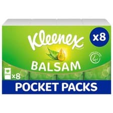 Image of Balsam Pocket Tissues 8 Pocket Packs of Travel Tissues Balm Tissues Protect and