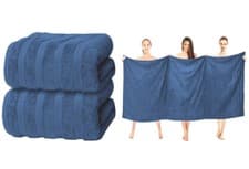 Image of 2X Huge Size Extra Jumbo Bath Sheets 100% Cotton Hotel Quality Sheets 600 GSM