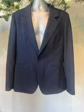 Image of TED BAKER Suit Jacket Mens Blazer Size TB 3 UK M Navy Blue Long Sleeve NEW