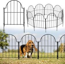 Image of 10 Panels Decorative Garden Fence No-dig Rustproof Metal Fencing Animal Barrier
