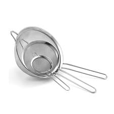 Image of Stainless Steel Strainer Set of 3 Fine Mesh Sieve, Nesting, Kitchen