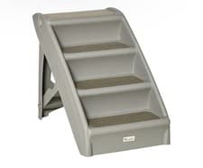 Image of PawHut Four-Step Foldable Pet Stairs w/Non-Slip Mats, for S, XS Dogs - Grey