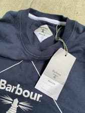 Image of Barbour Beacon Navy Sweatshirt, Men Size Small With Tags. Grab A Bargain!