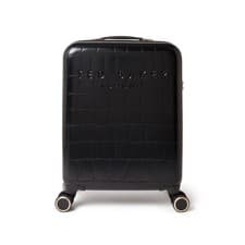 Image of Ted Baker Icon Case Cabin Suitcase Black Croc 4 Wheel Luggage Travel 39L