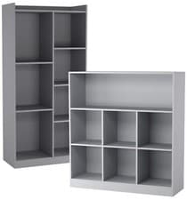 Image of Tall Wide Wooden 7 Cube Bookcase Shelving Display Storage Unit Cabinet Shelves