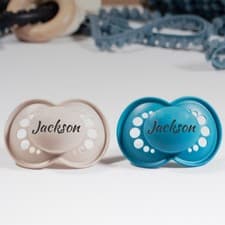Image of MAM ORIGINAL *2-PACK* PERSONALISED DUMMY PACIFIER SOOTHER, 2 S1ZES, 3 FONTS.