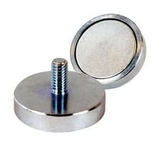 Image of Neodymium Shallow Pot Magnet with 13mm External Thread - E1051/NEO