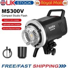 Image of Godox MS300V 300W GN58 Compact Studio Flash Strobe Light Bowens Mount for Photo