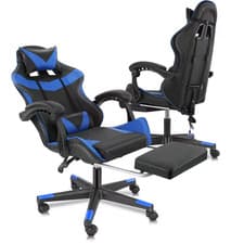 Image of Ergonomic Gaming Chair Recliner w/ Footrest Lumbar Support PU Leather 150kg