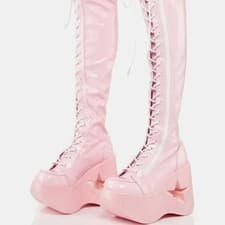 Image of ANIME POPSTAR 'EREZ' Size: 12 PINK PLATFORM BOOT (NEW) (FINAL PAIR)
