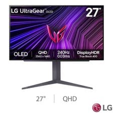 Image of LG UltraGear 27GS95QE-B 27" QHD 240Hz OLED Gaming Monitor Display Screen