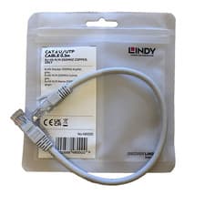 Image of LINDY Cat6 Ethernet Internet Round Cable RJ45 Network Patch Lead 0.3M UK