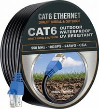 Image of Cat6 Outdoor Ethernet Cable 550MHz RJ45 Male External Network Waterproof Patch