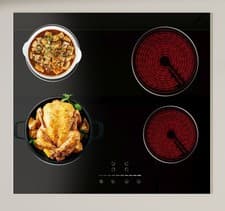 Image of 4 Zone Ceramic Hob 60cm Built-in Electric Hob 6000W 9 Power Levels Touch Control