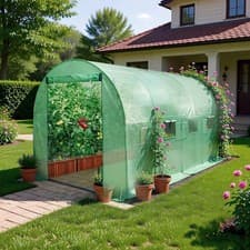 Image of Polytunnel Galvanised Steel Frame Greenhouse Pollytunnel Poly Tunnel 4m x 2m New