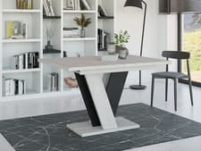 Image of Extendable Dining Table 120 - 160 cm VINY Modern Design Grey Concrete Effect