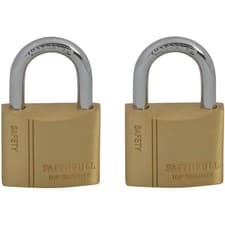 Image of Faithfull Brass Padlock Keyed Alike 2 x 40mm