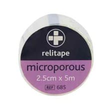 Image of Reliance Medical Relitape Microporous Tape 2.5cmx5m (Pack of 12) 685