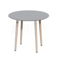 Image of Modern Dining Table 2/3/4 Seater Wood Legs Kitchen Room Furniture White Grey