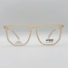 Image of Guess Eyeglasses Women Oval Square Beige Transparent Mod. GU 8237 057 New