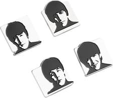 Image of OFFICIAL THE BEATLES FAB FOUR SET OF 4 ENAMEL PIN BADGES