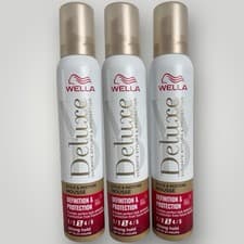 Image of Wella Hair Mousse Style & Restore Strong Hold 24 Hour Hair Mousse 200ml X3