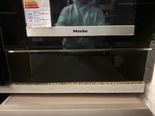 Image of Miele 14 Cm High Gourmet Warming Drawer Without Handle ESW 7010 Obsidian Black
