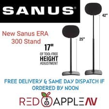 Image of SANUS WSSE3A1 Height-Adjustable Speaker Stand for Sonos Era 300™ Black, Single