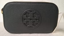 Image of NWT ~ Tory Burch Women's Miller Mini Crossbody Bag with Leather Strap - Black